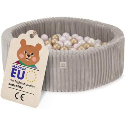 MISIOO Ballenbad voor baby's, hoogwaardig ballenbad voor kinderen vanaf 1 jaar, 90 x 30 cm, met 200 ballen, hoogwaardige materialen, perfect voor plezier en plezier MISIOO Ballenbad voor baby's, hoogwaardig ballenbad voor kinderen vanaf 1 jaar, 90 x 30 cm, met 200 ballen, hoogwaardige materialen, perfect voor plezier en plezier