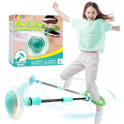 JOYIN Swing Wheel met licht wiel, knipperende springring voor kinderen, opvouwbare springbal, sportspringbal, flash-springbal voor binnen en buiten, cadeaus voor meisjes JOYIN Swing Wheel met licht wiel, knipperende springring voor kinderen, opvouwbare springbal, sportspringbal, flash-springbal voor binnen en buiten, cadeaus voor meisjes