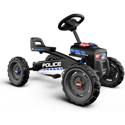 BERG Buzzy Gokart voor kinderen vanaf 2 jaar, Kettcar pedaalvoertuig voor peuters, stabiele skelter met muurbanden, verstelbare zitting en stuur (politie) BERG Buzzy Gokart voor kinderen vanaf 2 jaar, Kettcar pedaalvoertuig voor peuters, stabiele skelter met muurbanden, verstelbare zitting en stuur (politie)