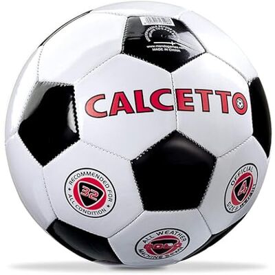 Mondo Toys 13106 Voetbal, genaaid, maat 4, 300 g, wit/zwart Mondo Toys 13106 Voetbal, genaaid, maat 4, 300 g, wit/zwart