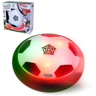Jamara 410220 Hover Kicker Ballon de football d'intérieur avec lumière LED, jouet pour enfants à partir de 3 ans, ballon de football d'intérieur flottant avec protection de meubles et LED de couleur Jamara 410220 Hover Kicker Ballon de football d'intérieur avec lumière LED, jouet pour enfants à partir de 3 ans, ballon de football d'intérieur flottant avec protection de meubles et LED de couleur