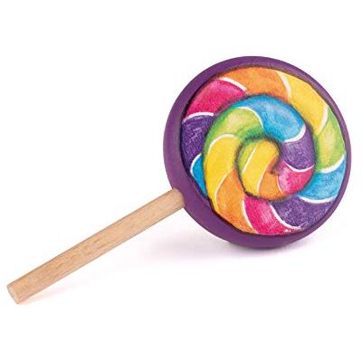 Erzi 14404 Regenboogfopspeen van hout, voor kinderen Erzi 14404 Regenboogfopspeen van hout, voor kinderen