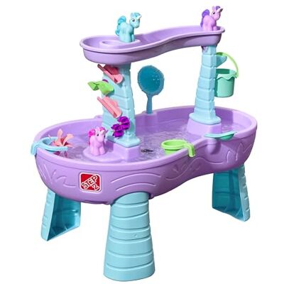 Step2 Rain Shower Splash Eenhoorns Watertafel Met 13 Accessoires Roze & Paars Tuin Activiteit Step2 Rain Shower Splash Eenhoorns Watertafel Met 13 Accessoires Roze & Paars Tuin Activiteit