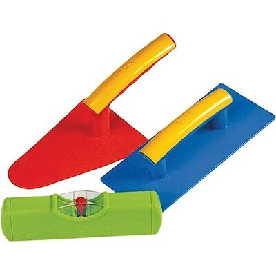 GOWI 558-73 tuingereedschap voor kinderen metselwerk 3-delige set GOWI 558-73 tuingereedschap voor kinderen metselwerk 3-delige set