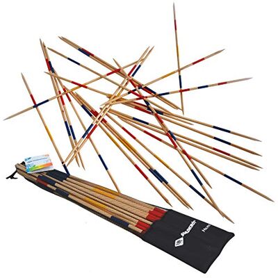 Schildkröt Mikado Set, de enorme versie van het klassieke spel, 25 stokken, 90 cm lang, van FSC-gecertificeerd hout, 970110 Schildkröt Mikado Set, de enorme versie van het klassieke spel, 25 stokken, 90 cm lang, van FSC-gecertificeerd hout, 970110