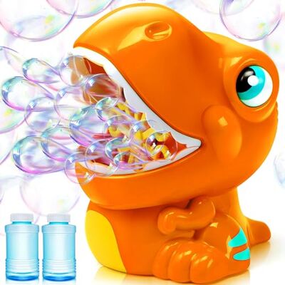 JOYIN Dinosaurus bellenblaasmachine, meer dan 5000 bubbels per minuut, zeepbellenblazer met 2 zeepbellenoplossingen voor kinderen, zomerspeelgoed voor binnen en buiten, verjaardagscadeau voor JOYIN Dinosaurus bellenblaasmachine, meer dan 5000 bubbels per minuut, zeepbellenblazer met 2 zeepbellenoplossingen voor kinderen, zomerspeelgoed voor binnen en buiten, verjaardagscadeau voor