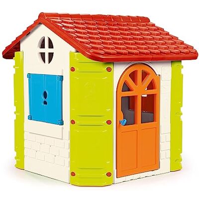Feber -House 800013950 Tuinhuis voor kinderen, warme kleuren, blauw, rood, oranje en groen, robuust en veilig, 2-6 jaar Feber -House 800013950 Tuinhuis voor kinderen, warme kleuren, blauw, rood, oranje en groen, robuust en veilig, 2-6 jaar
