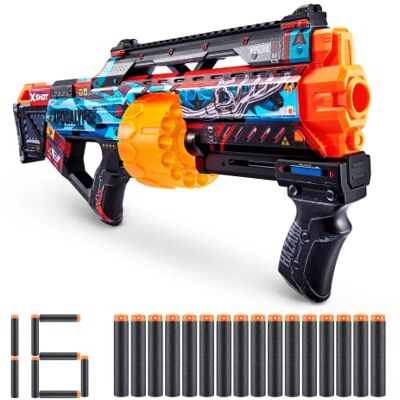 XSHOT Skins Last Stand Foam Dart Blaster Apocalyps, 16 darts van ZURU XSHOT Skins Last Stand Foam Dart Blaster Apocalyps, 16 darts van ZURU