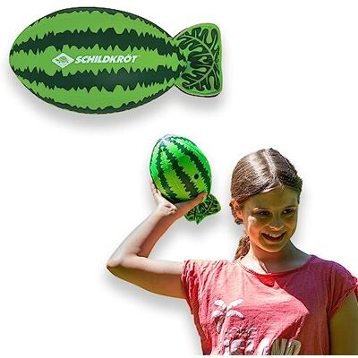 Schildkröt Watermelon Splash Ball, Amerikaans voetbal, antislip neopreen oppervlak, vliegt als een rugbybal in de lucht, zoutwaterbestendig, ideaal voor strand en tuin, 970292 Schildkröt Watermelon Splash Ball, Amerikaans voetbal, antislip neopreen oppervlak, vliegt als een rugbybal in de lucht, zoutwaterbestendig, ideaal voor strand en tuin, 970292