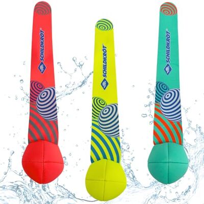 Schildkröt Duikballen van neopreen, set van 3 ballen met staart, zandvulling, blijft recht op de bodem, ideaal waterspeelgoed voor zwembad Schildkröt Duikballen van neopreen, set van 3 ballen met staart, zandvulling, blijft recht op de bodem, ideaal waterspeelgoed voor zwembad