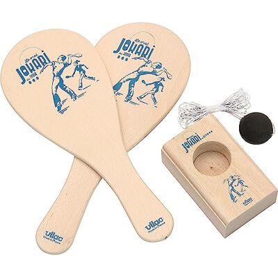 Vilac Jokari Klassiek spel voor kinderen, gemaakt van massief beukenhout, met tas voor het opbergen van plezier, 4299G, beige Vilac Jokari Klassiek spel voor kinderen, gemaakt van massief beukenhout, met tas voor het opbergen van plezier, 4299G, beige