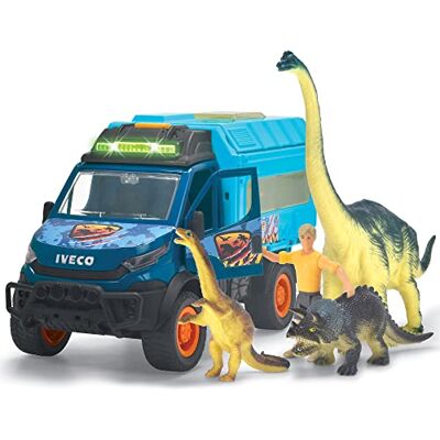Dickie Toys Dinosaurus World Lab Iveco Daily speelgoedauto 4 x 4 (26 cm) met opvouwbaar dinosauruslaboratorium met dinosaurussen speelgoed voor kinderen vanaf 3 jaar Dickie Toys Dinosaurus World Lab Iveco Daily speelgoedauto 4 x 4 (26 cm) met opvouwbaar dinosauruslaboratorium met dinosaurussen speelgoed voor kinderen vanaf 3 jaar