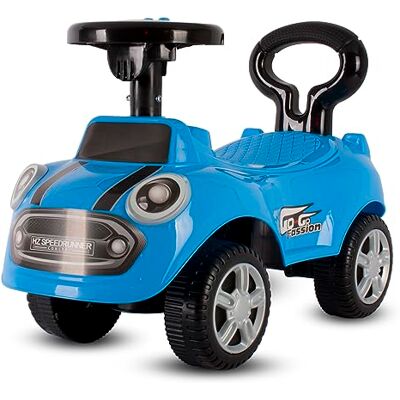 Sun Kinderauto glijbaan vanaf 1 jaar, loopwagen, binnen, voertuig met geluiden (blauw) Sun Kinderauto glijbaan vanaf 1 jaar, loopwagen, binnen, voertuig met geluiden (blauw)