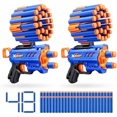 XSHOT ZURU Micro Blaster met 48 schuimrubberen darts en dartopslag met luchtzaktechnologie, outdoor speelgoed voor kinderen, jongens en meisjes vanaf 8 jaar XSHOT ZURU Micro Blaster met 48 schuimrubberen darts en dartopslag met luchtzaktechnologie, outdoor speelgoed voor kinderen, jongens en meisjes vanaf 8 jaar
