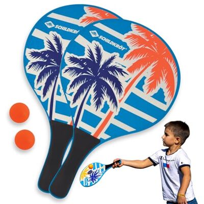 Schildkröt Beach Paddle Ocean Set, 2 rackets van gelakt hout, 2 ballen, in een hersluitbare nettas, het klassieke strandspel, 970157 Schildkröt Beach Paddle Ocean Set, 2 rackets van gelakt hout, 2 ballen, in een hersluitbare nettas, het klassieke strandspel, 970157