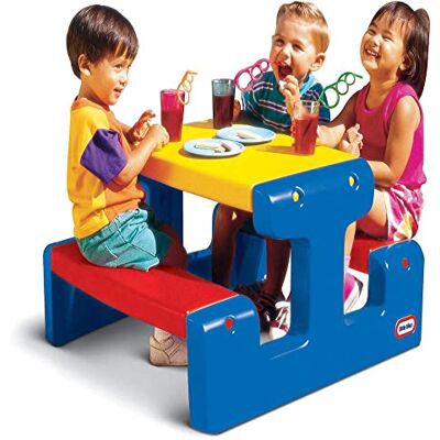 little tikes Picknicktafel (basis) – tot 4 zitplaatsen – voor huiswerk, projecten en spel – primaire kleuren little tikes Picknicktafel (basis) – tot 4 zitplaatsen – voor huiswerk, projecten en spel – primaire kleuren