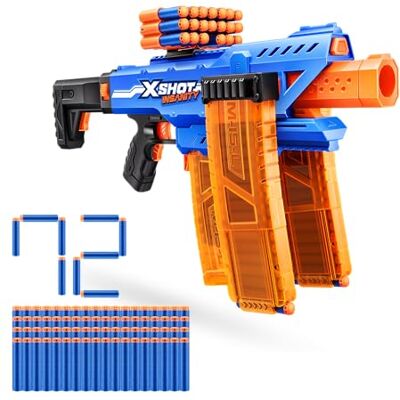 XSHOT Insanity Gemotoriseerde clip-blaster (48 darts), luchtzaktechnologie, dartopslag, outdoor speelgoed voor jongens en meisjes, tieners en volwassenen XSHOT Insanity Gemotoriseerde clip-blaster (48 darts), luchtzaktechnologie, dartopslag, outdoor speelgoed voor jongens en meisjes, tieners en volwassenen