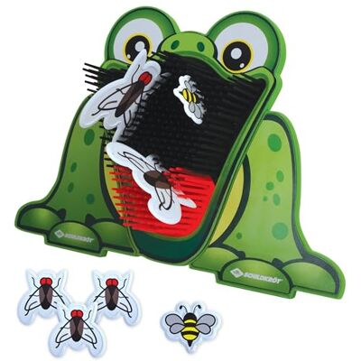 Schildkröt werpspel "voedt de kikker" werpspel voor kinderen vanaf 4 jaar incl. 3 vliegen & 1 bij als doelen Schildkröt werpspel "voedt de kikker" werpspel voor kinderen vanaf 4 jaar incl. 3 vliegen & 1 bij als doelen
