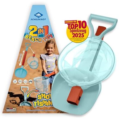 Schildkröt 2-in-1 strandspeelgoedset, innovatief strandspeelgoed met schep en net, dubbel plezier en vele speelopties voor kinderen Schildkröt 2-in-1 strandspeelgoedset, innovatief strandspeelgoed met schep en net, dubbel plezier en vele speelopties voor kinderen