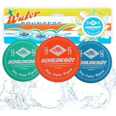 Schildkröt Water Bouncers, 3 kussens van neopreen, gevuld met siliconen, die van het wateroppervlak weerkaatsen, Ø 55 mm, zeer leuk voor zwembad of zee Schildkröt Water Bouncers, 3 kussens van neopreen, gevuld met siliconen, die van het wateroppervlak weerkaatsen, Ø 55 mm, zeer leuk voor zwembad of zee