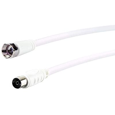 SCHWAIGER -KVCK171 532 SAT-antenne-adapterkabel 1,5 m constructie-aansluitkabel 75 dB 2x afgeschermde F-stekker op IEC-aansluiting, wit SCHWAIGER -KVCK171 532 SAT-antenne-adapterkabel 1,5 m constructie-aansluitkabel 75 dB 2x afgeschermde F-stekker op IEC-aansluiting, wit
