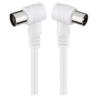 goobay 11521 Hoekse satellietantennekabel Satellietaansluitkabel 90° coaxstekker naar coaxiale bus dubbel afgeschermd 75 ohm 70 dB wit 2,5 m goobay 11521 Hoekse satellietantennekabel Satellietaansluitkabel 90° coaxstekker naar coaxiale bus dubbel afgeschermd 75 ohm 70 dB wit 2,5 m