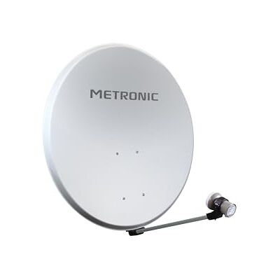 Metronic 498250 Schotelset van staal, 80 cm + LNB universele parabooelkop CALYSTA wit Metronic 498250 Schotelset van staal, 80 cm + LNB universele parabooelkop CALYSTA wit
