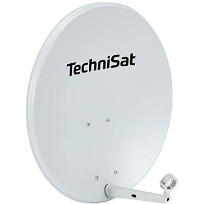TechniSat TECHNITENNE 70 Digitale satellietparabool, 70 cm, antenne met steunmast, klaar voor montage van een 40 mm LNB, lichtgrijs TechniSat TECHNITENNE 70 Digitale satellietparabool, 70 cm, antenne met steunmast, klaar voor montage van een 40 mm LNB, lichtgrijs