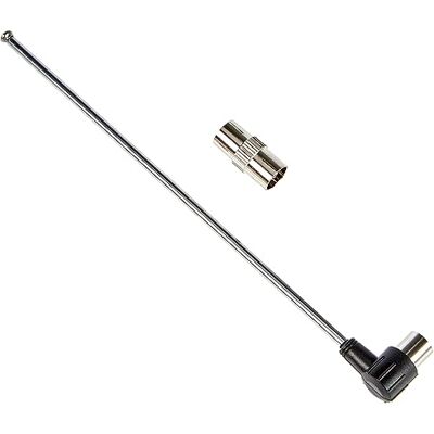 FeinTech Telescopische radio-antenne met IEC-aansluiting, FM Dab TNT-adapter FeinTech Telescopische radio-antenne met IEC-aansluiting, FM Dab TNT-adapter