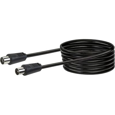 SCHWAIGER kVK275 053 coaxkabel 75 DB, 7,5 m, zwart SCHWAIGER kVK275 053 coaxkabel 75 DB, 7,5 m, zwart