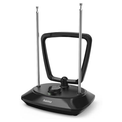 Hama Indoor antenne "Classic", Active (DVBT, DVBT2, Dab+, Dab, FM, binnenantenne voor tv en radio, instelbare versterking, 5G LTE-filter, USB-voeding) zwart Hama Indoor antenne "Classic", Active (DVBT, DVBT2, Dab+, Dab, FM, binnenantenne voor tv en radio, instelbare versterking, 5G LTE-filter, USB-voeding) zwart