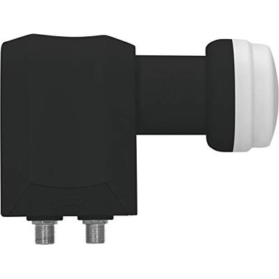 TechniSat Twin-LNB Black Universal Edition 40 mm Zwart TechniSat Twin-LNB Black Universal Edition 40 mm Zwart