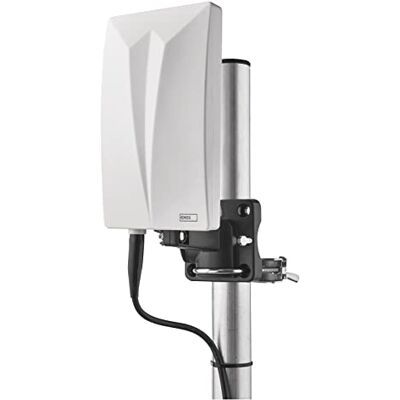 EMOS Village binnen- en buitenantenne, universele actieve antenne voor externe ontvangst (0-80 km) van DVB-T2, DAB, FM, Full HD, met geïntegreerd LTE-blokkeringsfilter, 4G, 5G filter en EMOS Village binnen- en buitenantenne, universele actieve antenne voor externe ontvangst (0-80 km) van DVB-T2, DAB, FM, Full HD, met geïntegreerd LTE-blokkeringsfilter, 4G, 5G filter en