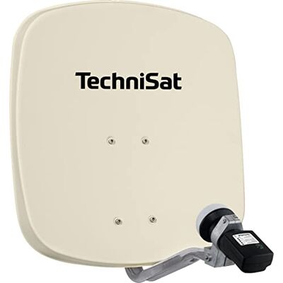 TechniSat DIGIDISH 45 Parabolische antenne voor 1 abonnee (kleine satellietinstallatie 45 cm complete set met wandhouder en satellietzoeker V/H-LNB) beige TechniSat DIGIDISH 45 Parabolische antenne voor 1 abonnee (kleine satellietinstallatie 45 cm complete set met wandhouder en satellietzoeker V/H-LNB) beige