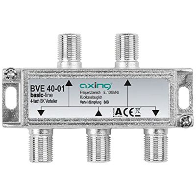 Axing BVE 40-01 splitter splitter 4-weg splitter uitgangen voor FM CATV digitale kabeltelevisie (5-1000 MHz) Axing BVE 40-01 splitter splitter 4-weg splitter uitgangen voor FM CATV digitale kabeltelevisie (5-1000 MHz)
