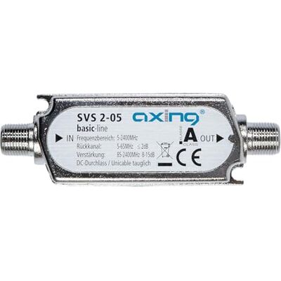 Axing SVS 2-05 High Speed Online Satelliet Lijnversterker (15 dB, 85-2400 MHz) Axing SVS 2-05 High Speed Online Satelliet Lijnversterker (15 dB, 85-2400 MHz)