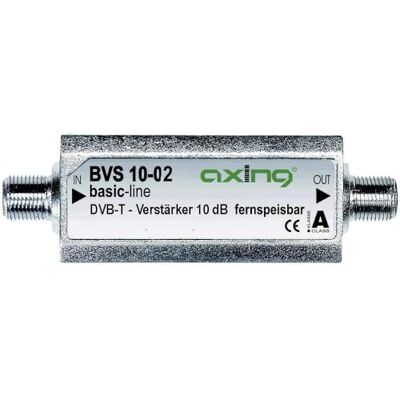 Axing BVS 10-02 DVB-T Mini versterker 10dB voor TNT digitale televisie en radio 5V (47-862 MHz) Axing BVS 10-02 DVB-T Mini versterker 10dB voor TNT digitale televisie en radio 5V (47-862 MHz)