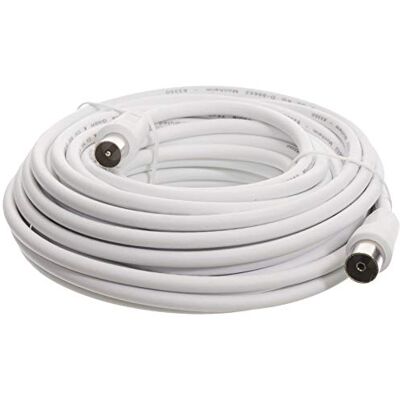 Hama coaxiale antennekabel met coaxiale fiche, 10 m Hama coaxiale antennekabel met coaxiale fiche, 10 m