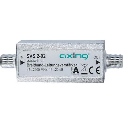 Axing SVS 2-02 lineaire versterker satelliet- en TNT-signaal (20 dB, 47-2400 MHz) Axing SVS 2-02 lineaire versterker satelliet- en TNT-signaal (20 dB, 47-2400 MHz)