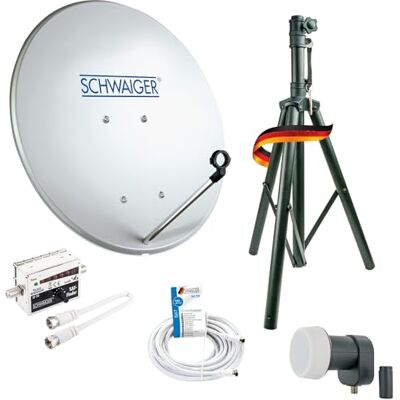 SCHWAIGER SATSET440 SAT-installatie complete set digitale satellietantenne Single LNB satellietkabel 10m SAT-Finder statief satellietantenne staal 40cm montageaccessoires inbegrepen SCHWAIGER SATSET440 SAT-installatie complete set digitale satellietantenne Single LNB satellietkabel 10m SAT-Finder statief satellietantenne staal 40cm montageaccessoires inbegrepen