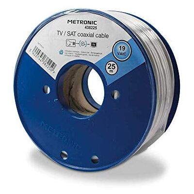 Metronic Métronic 438225 coaxkabel, 25 m, wit Metronic Métronic 438225 coaxkabel, 25 m, wit