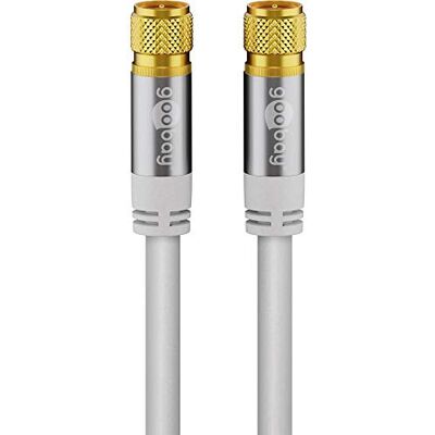 goobay 50739 Antennekabel 1 m F-stekker naar F-stekker satellietkabel 135 dB OFC coaxkabel / 4 afschermingen TV/wit/tv-kabel 1 m goobay 50739 Antennekabel 1 m F-stekker naar F-stekker satellietkabel 135 dB OFC coaxkabel / 4 afschermingen TV/wit/tv-kabel 1 m