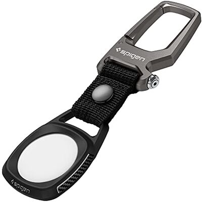 Spigen Rugged Armor karabijnhaak sleutelhanger met flesopener compatibel met AirTag 2 (2026) / AirTag (2021) mat zwart Spigen Rugged Armor karabijnhaak sleutelhanger met flesopener compatibel met AirTag 2 (2026) / AirTag (2021) mat zwart
