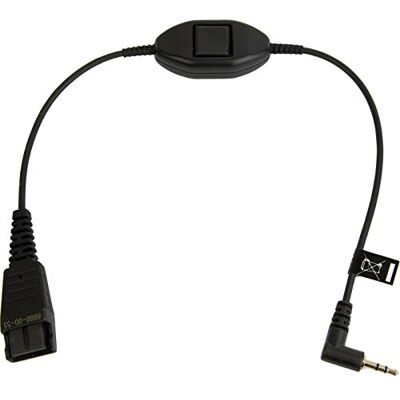 Jabra Kabelbehuizing met QD naar 2,5 mm jack (oproep ontvangstknop) Jabra Kabelbehuizing met QD naar 2,5 mm jack (oproep ontvangstknop)