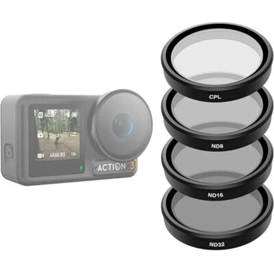 TELESIN Filterset CPL/ND8/ND16/ND32 voor DJI Action 3 TELESIN Filterset CPL/ND8/ND16/ND32 voor DJI Action 3