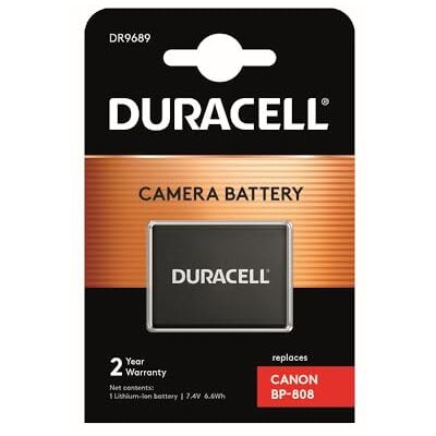 Duracell DR9689 Batterij voor Canon BP-808 Camcorder Duracell DR9689 Batterij voor Canon BP-808 Camcorder