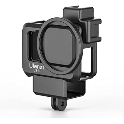 ULANZI G9-4 kunststof vlog voor GoPro 9 Black & GoPro Hero 10 zwart videokooi behuizing met filteradapter en koude schoenhouder ULANZI G9-4 kunststof vlog voor GoPro 9 Black & GoPro Hero 10 zwart videokooi behuizing met filteradapter en koude schoenhouder
