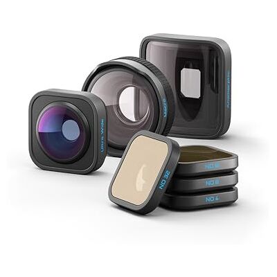 GoPro Lenscollectie uit de HB-serie (HERO13 zwart) bevat ultragroothoeksmod, macro-smod, anamorfe lensmod, ND-filter, 4-pack (ND4, ND8, ND16 en ND32) en GoPro Lenscollectie uit de HB-serie (HERO13 zwart) bevat ultragroothoeksmod, macro-smod, anamorfe lensmod, ND-filter, 4-pack (ND4, ND8, ND16 en ND32) en