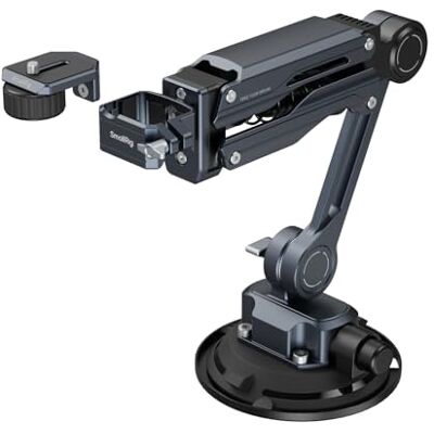 SMALLRIG Mini schokdemperarm, 10 cm zuignap, dubbele hydraulische veer, autohouder voor DJI Osmo Pocket 3/Action 6/GoPro HERO13/Insta360 X5, met opbergtas 5123 SMALLRIG Mini schokdemperarm, 10 cm zuignap, dubbele hydraulische veer, autohouder voor DJI Osmo Pocket 3/Action 6/GoPro HERO13/Insta360 X5, met opbergtas 5123