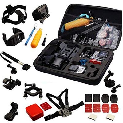 Navitech 30-in-1 actiecamera-accessoireset met EVA-tas, compatibel met Eken H7s Action Camera Navitech 30-in-1 actiecamera-accessoireset met EVA-tas, compatibel met Eken H7s Action Camera